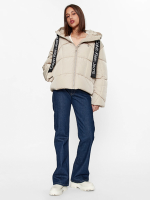 Calvin Klein dámská béžová bunda - XS (PED)