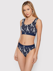 Calvin Klein dámské modré kalhotky - S (V7B)
