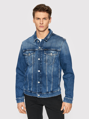 Calvin Klein pánská modrá džínová bunda - XL (1A4)