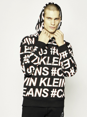 Calvin Klein pánská černá mikina Logo - S (0GO)