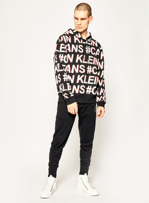 Calvin Klein pánská černá mikina Logo - S (0GO)