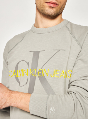 Calvin Klein pánská šedá mikina Monogram - M (PS7)