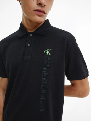 Calvin Klein pánské černé polo tričko - XL (BEH)