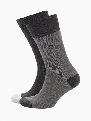 Calvin Klein pánské ponožky 2pack - 39/42 (DARKGRE)