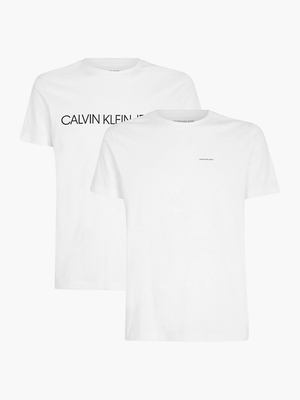 Calvin Klein pánské bílé tričko 2 pack - L (YAF)