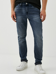 Calvin Klein pánské modré džíny Slim Taper - 30/32 (1BJ)