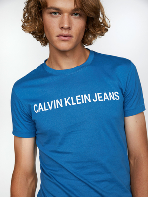 Calvin Klein pánské modré tričko - S (C2Y)