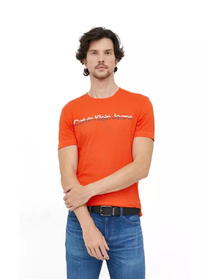 Calvin Klein pánské oranžové tričko - S (S04)