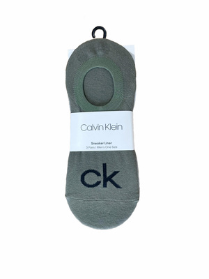 Calvin Klein pánské ponožky 3 pack - ONESIZE (OLIVECO)