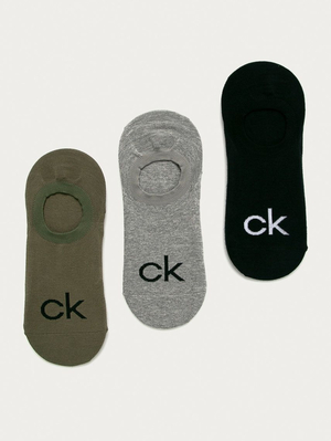 Calvin Klein pánské ponožky 3 pack - ONESIZE (OLIVECO)