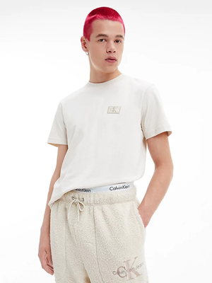Calvin Klein pánské krémové tričko - XL (ACF)