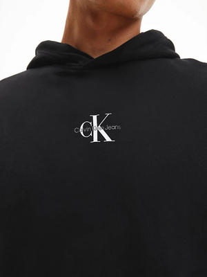 Calvin Klein pánská černá mikina MICRO MONOLOGO - XL (BEH)