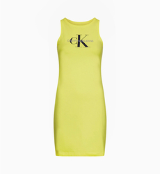 Calvin Klein dámské žluté strečové šaty - L (ZHN)