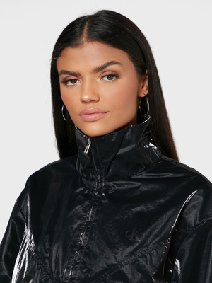 Calvin Klein dámská černá lesklá bunda - L (BEH)