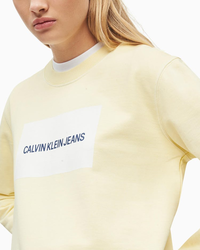 Calvin Klein dámská žlutá mikina Institutional - L (701)