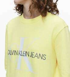 Calvin Klein dámská žlutá mikina Monogram - XS (ZHH)