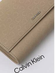 Calvin Klein dámská velká béžová peněženka - OS (W75)
