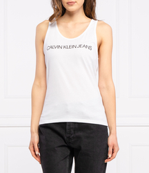 Calvin Klein dámský bílý top Logo - XS (YAF)