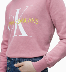 Calvin Klein dámská starorůžová mikina Monogram - XS (VAZ)