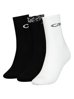 Calvin Klein dámské ponožky 3 pack - ONESIZE (BLA)