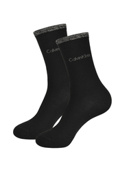 Calvin Klein dámské černé ponožky 3 pack - ONE (BLA)