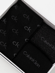Calvin Klein dámské černé ponožky 3 pack - ONE (BLA)