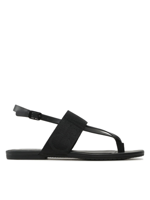 Calvin Klein dámské černé sandály FLAT SANDAL TOEPOST WEBBING - 36 (BDS)