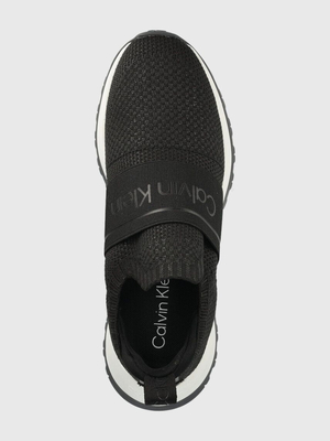 Calvin Klein dámské černé tenisky KNIT RUNNER SLIP ON - 37 (BEH)