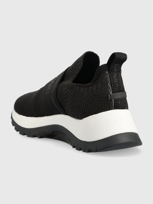 Calvin Klein dámské černé tenisky KNIT RUNNER SLIP ON - 37 (BEH)