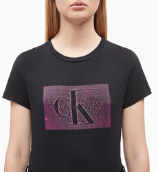 Calvin Klein dámské černé tričko Monogram - L (099)