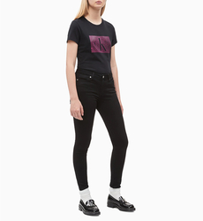 Calvin Klein dámské černé tričko Monogram - L (099)