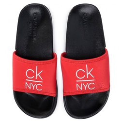 Calvin Klein dámské červené pantofle - 35/36 (XBG)