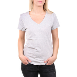 Calvin Klein dámské šedé tričko s výstřihem do V - S (P01)