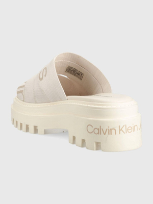 Calvin Klein dámské béžové pantofle TOOTHY  - 37 (YBH)