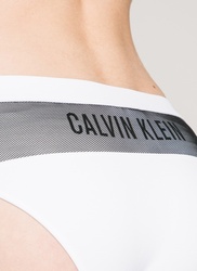 Calvin Klein dámské bílé plavkové kalhotky - XS (100)