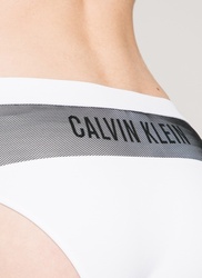 Calvin Klein dámské bílé plavkové kalhotky - S (100)