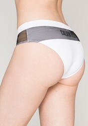 Calvin Klein dámské bílé plavkové kalhotky - S (100)
