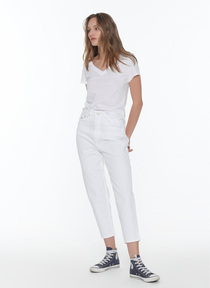 Calvin Klein dámské bílé tričko - S (YAF)