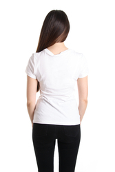 Calvin Klein dámské bílé tričko Logo - XS (112)