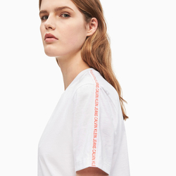 Calvin Klein dámské bílé tričko Tape - XS (112)