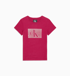 Calvin Klein dámské bordové tričko Monogram - XS (509)