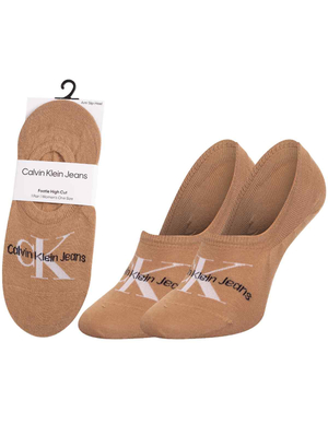 Calvin Klein dámské hnědé ponožky - ONESIZE (CAM)