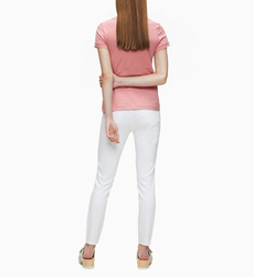 Calvin Klein dámské růžové tričko Embroidery - L (VAZ)
