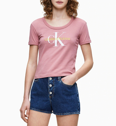 Calvin Klein dámské starorůžové tričko Baby - L (VAZ)