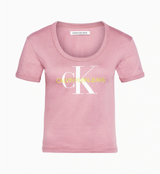 Calvin Klein dámské starorůžové tričko Baby - XS (VAZ)