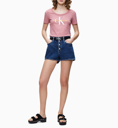 Calvin Klein dámské starorůžové tričko Baby - XS (VAZ)