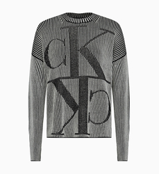 Calvin Klein dámský černobílý svetr Mirror - XS (BAE)