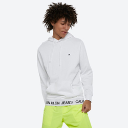 Calvin Klein pánská bílá mikina Logo Waistband  - XL (112)