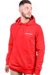 Calvin Klein pánská červená mikina s kapucí - XL (XA9)