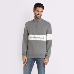 Calvin Klein pánská šedá mikina Logo - L (039)